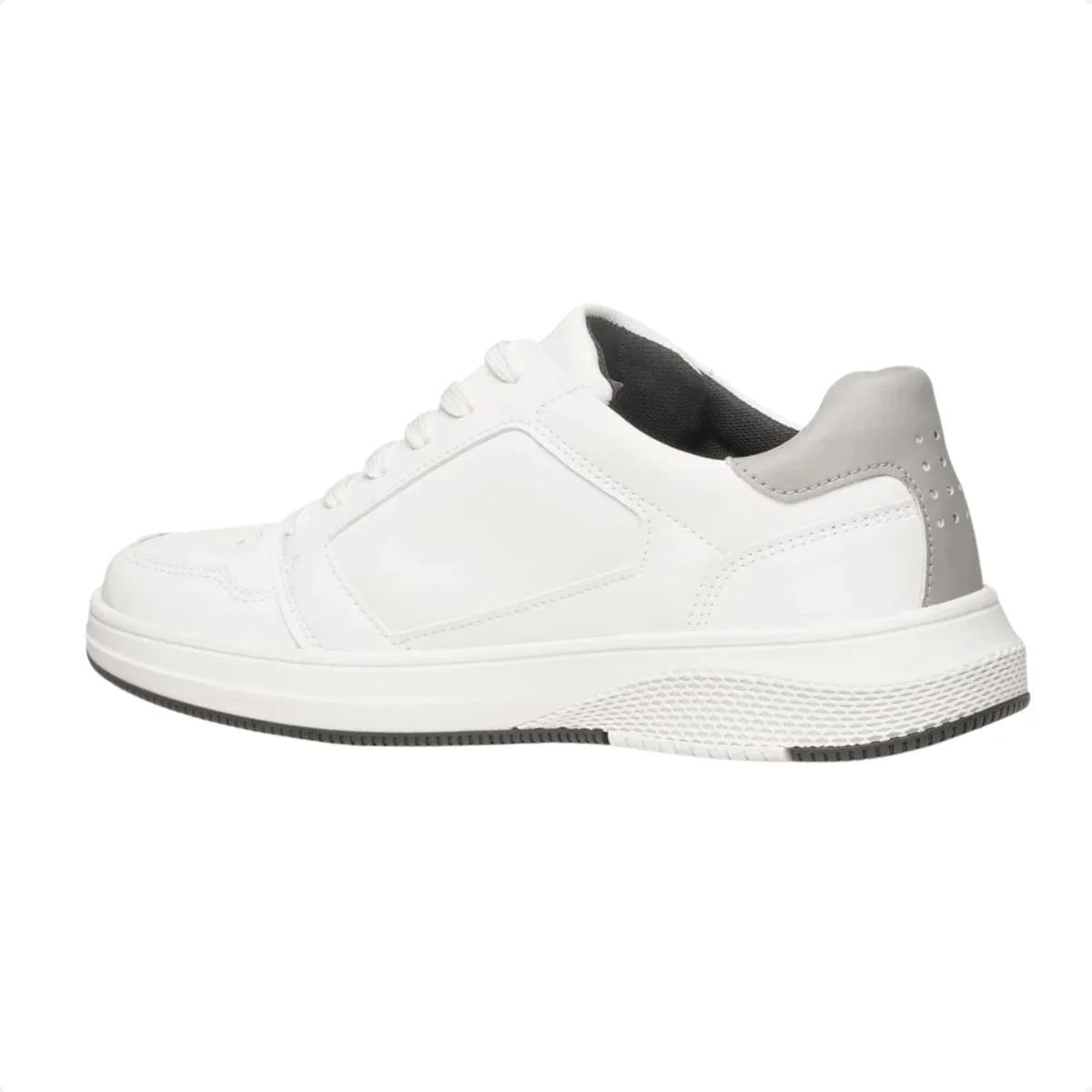 Sapatênis Pegada Masculino Em Microfibra Branco Branco 4