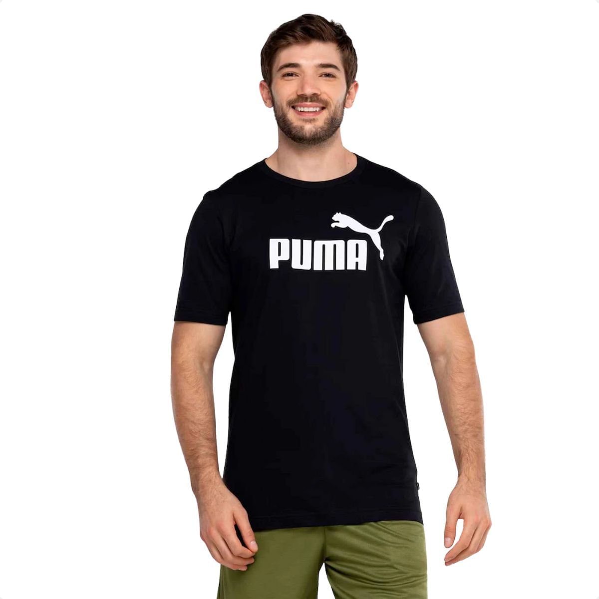 Camiseta Masculina Puma Essentials No. 1 Logo Tee Preta
