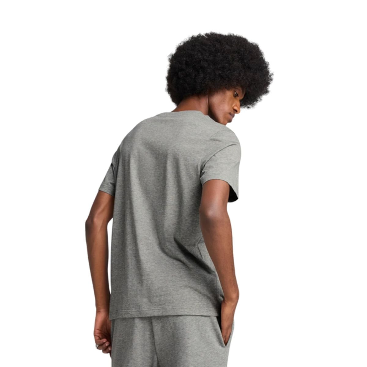 Camiseta Masculina Puma Essentials Small No. 1 Logo Tee Cinza Cinza 4