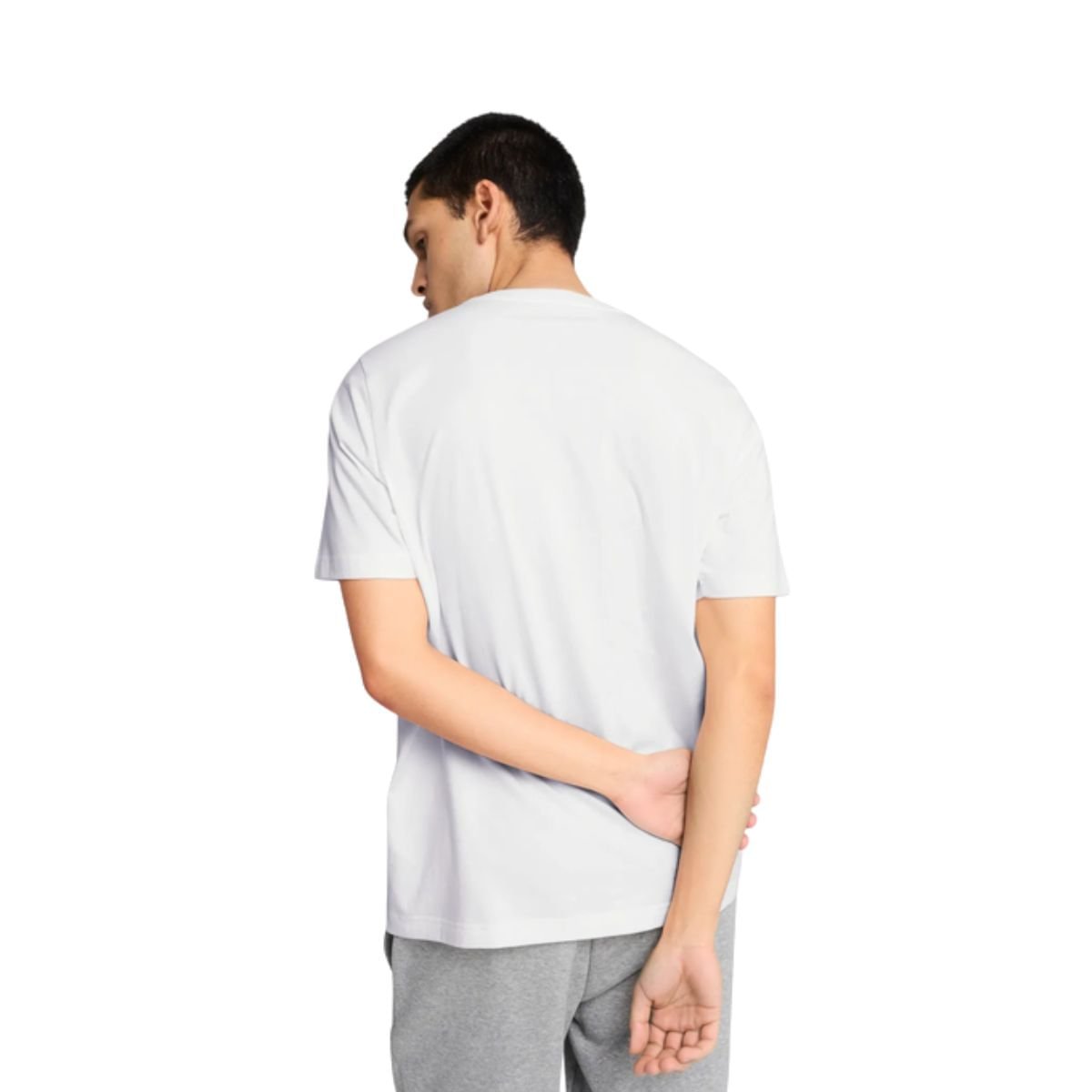 Camiseta Masculina Puma Essentials Small No. 1 Logo Tee Branca Cinza 4