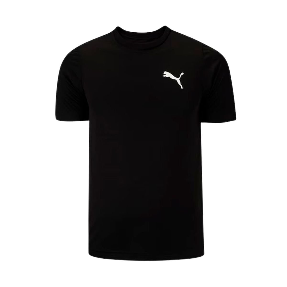 Camiseta Masculina Puma Essentials Small Logo Poly Tee Preta Preto 4