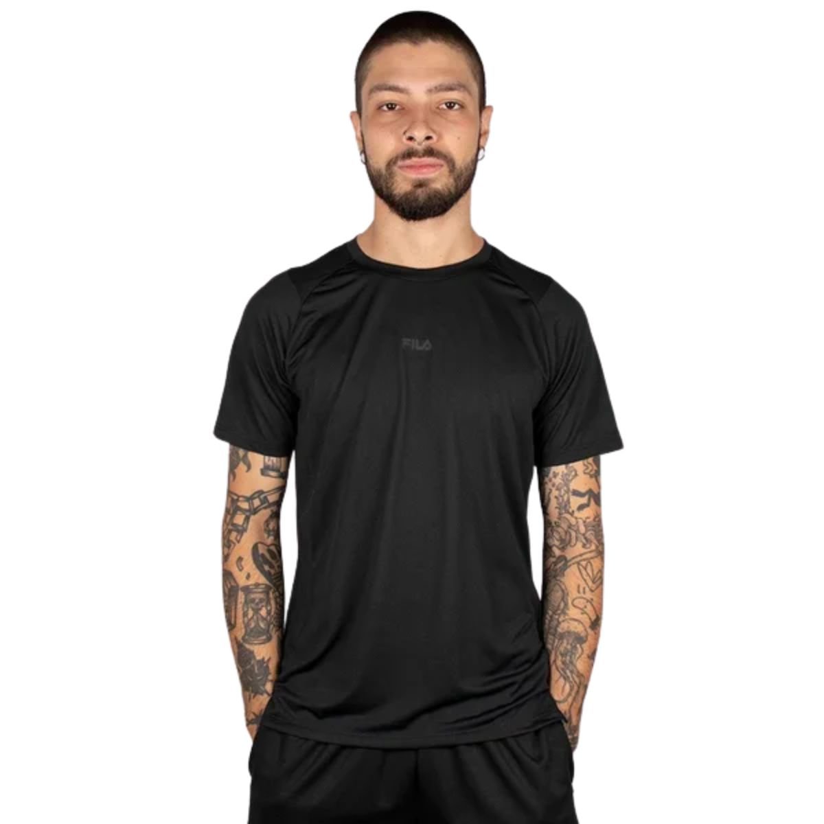 Camiseta Masculina Fila Future Sports Basic Preta Preto 3