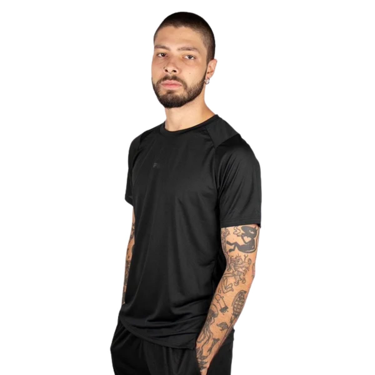 Camiseta Masculina Fila Future Sports Basic Preta Preto 4