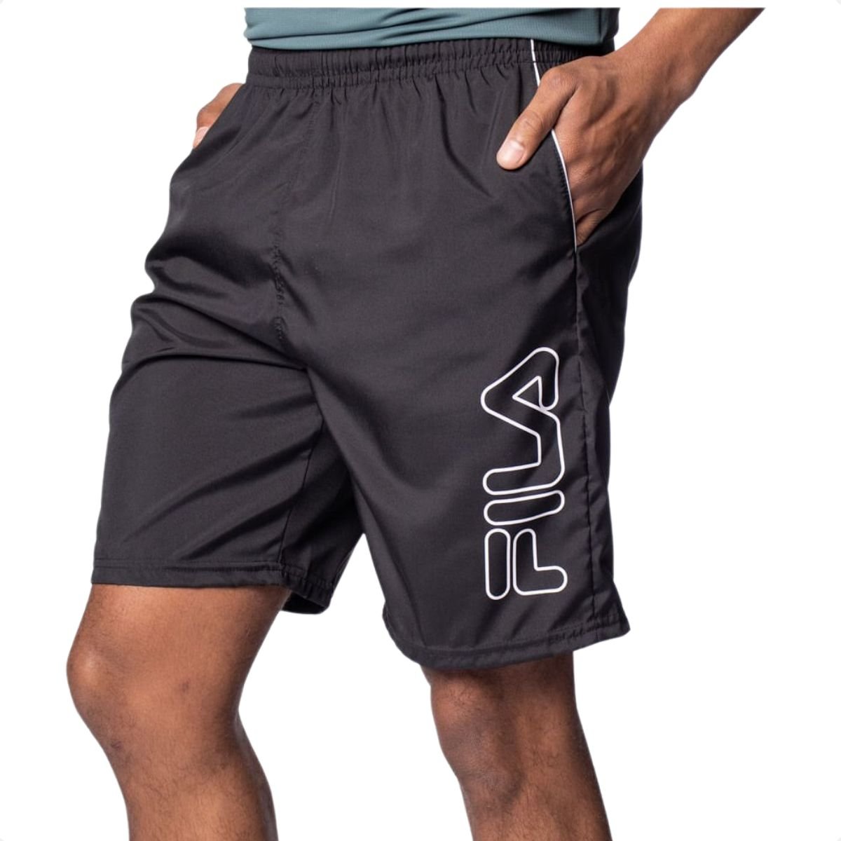 Bermuda Masculina Longa Fila Train 7.5 Preta