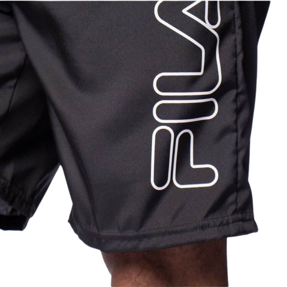 Bermuda Masculina Longa Fila Train 7.5 Preta Preto 4