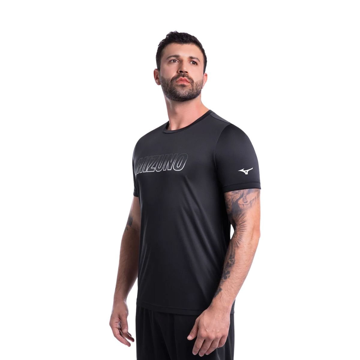 Camiseta Masculino Mizuno Energy Stamp Preta Preto 2