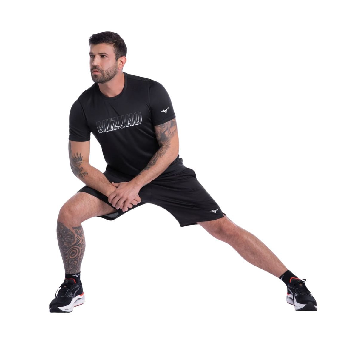 Camiseta Masculino Mizuno Energy Stamp Preta Preto 3