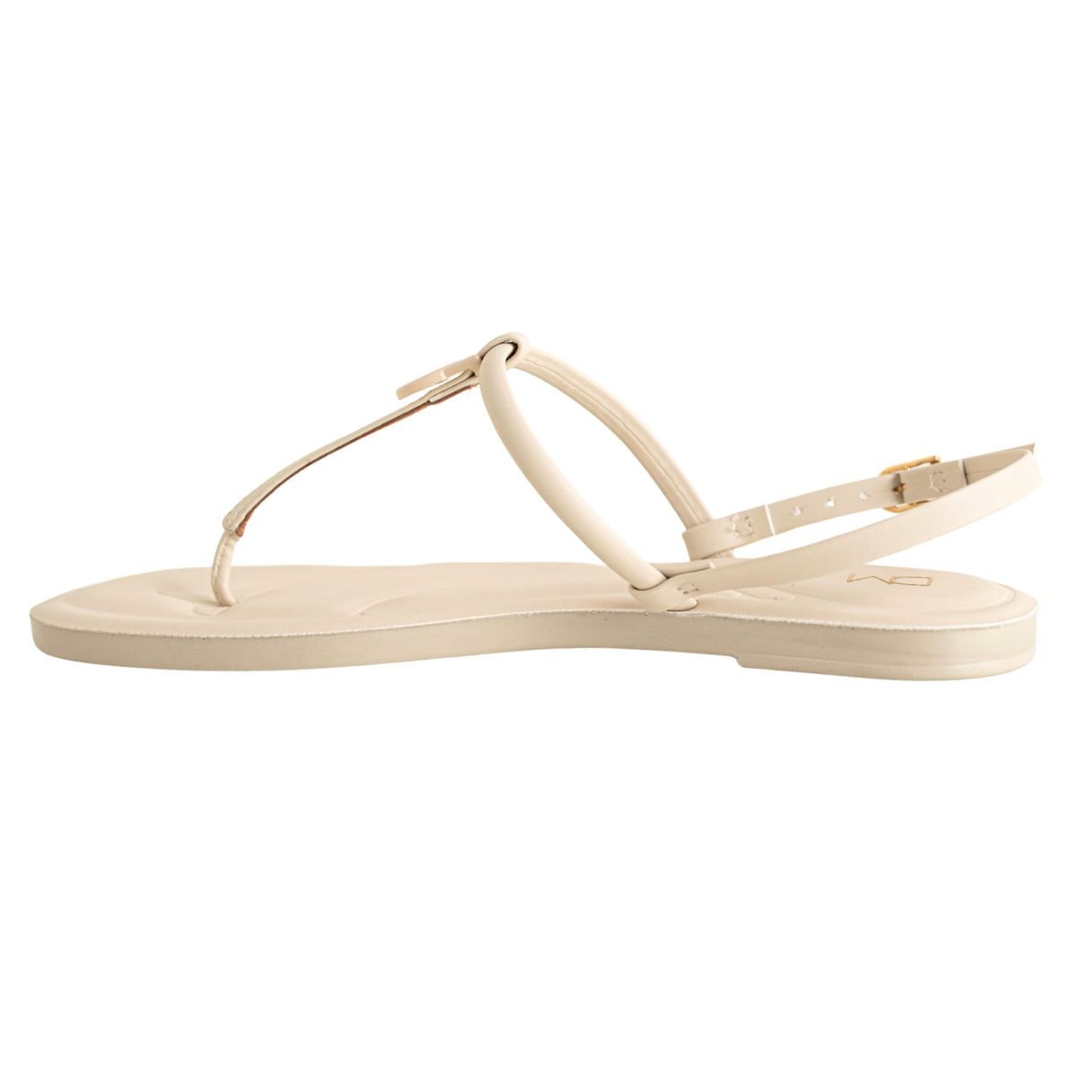 Sandália Rasteirinha Dm Minimal Chic Branca Off White 5