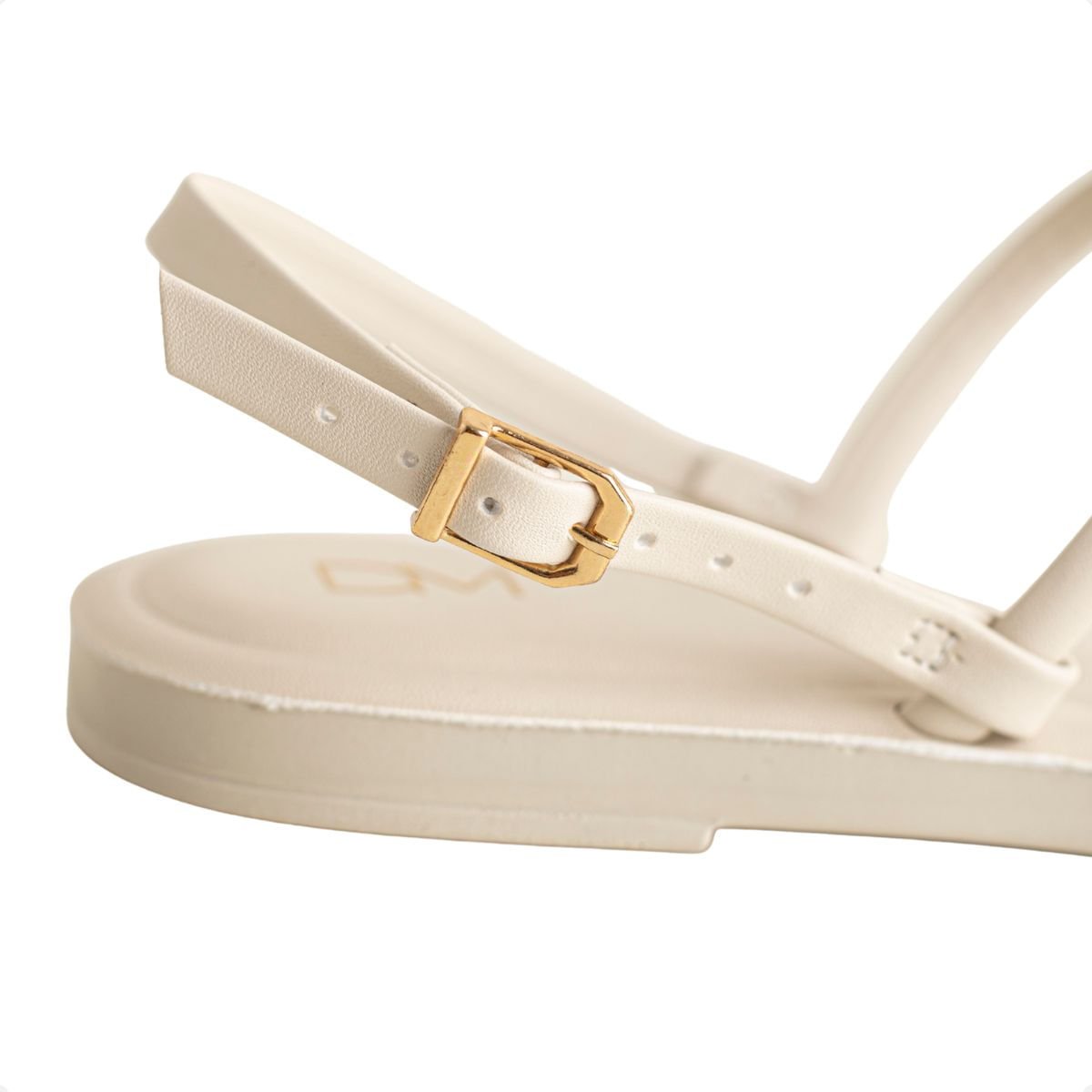 Sandália Rasteirinha Dm Minimal Chic Branca Off White 7