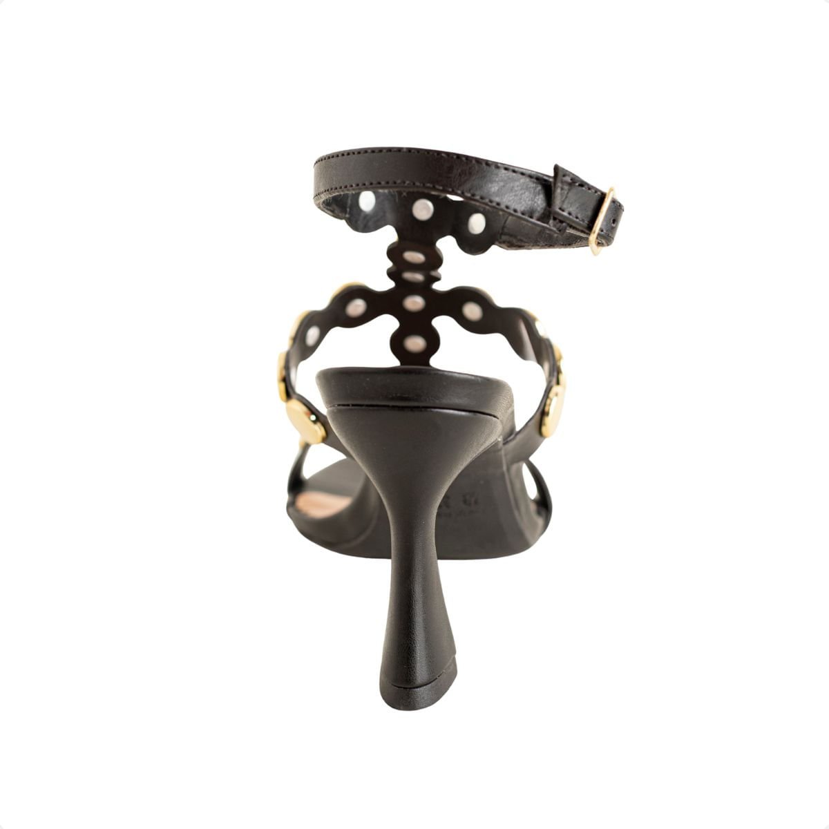 Sandália Dm Tachas Glam Preta Preto 4