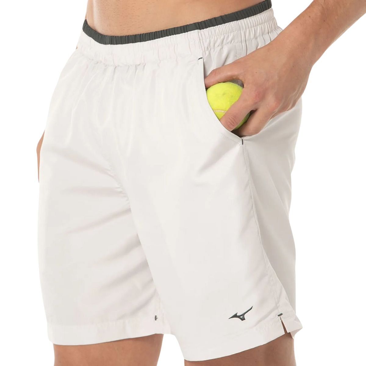 Bermuda Masculina Curta Mizuno Tennis Master 7 Branca Branco 2