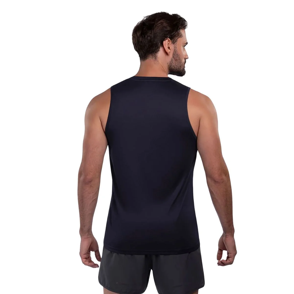 Camiseta Masculina Regata Mizuno Spark 2 Azul Preto 5