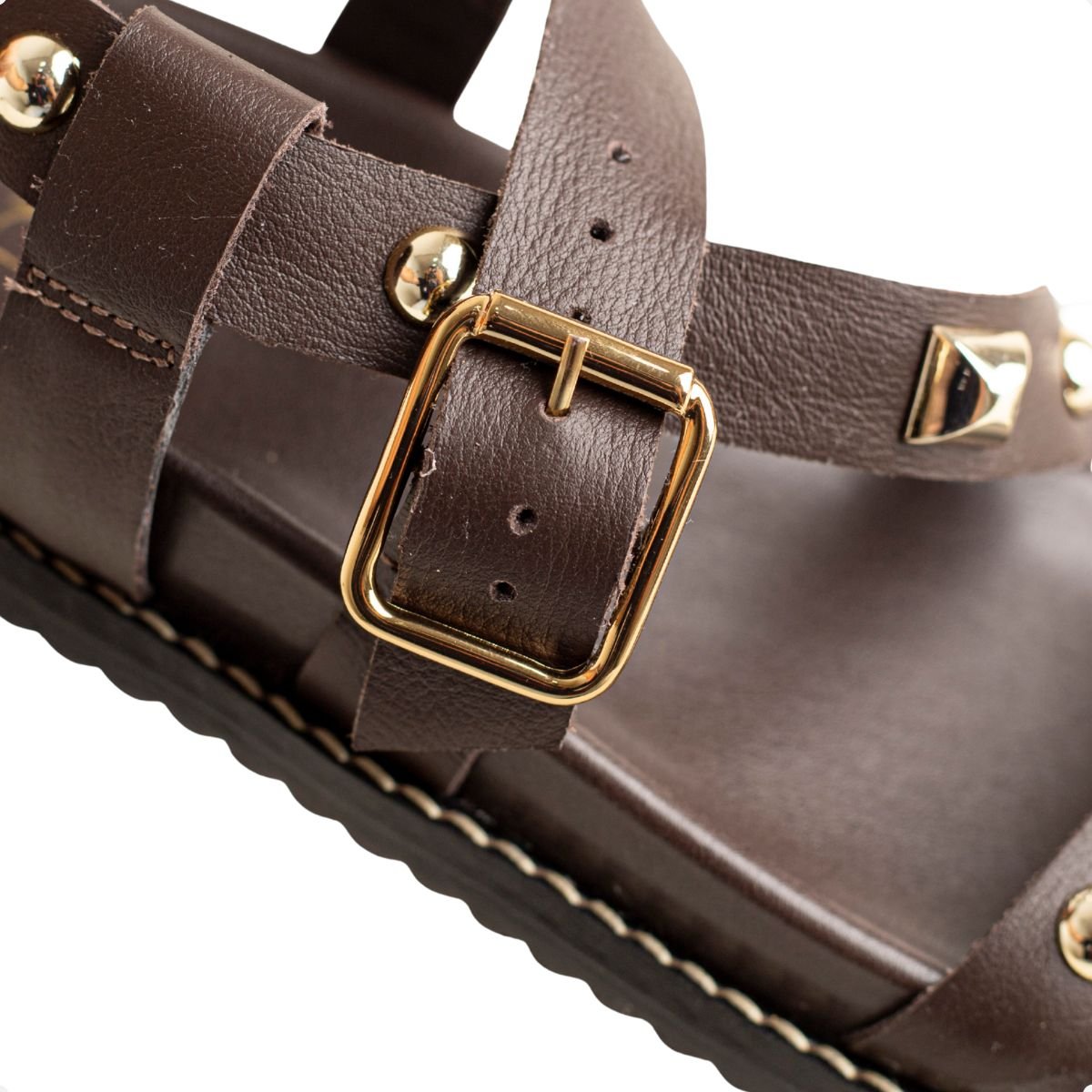 Sandália Flat Dm Boho Marrom Marrom 7