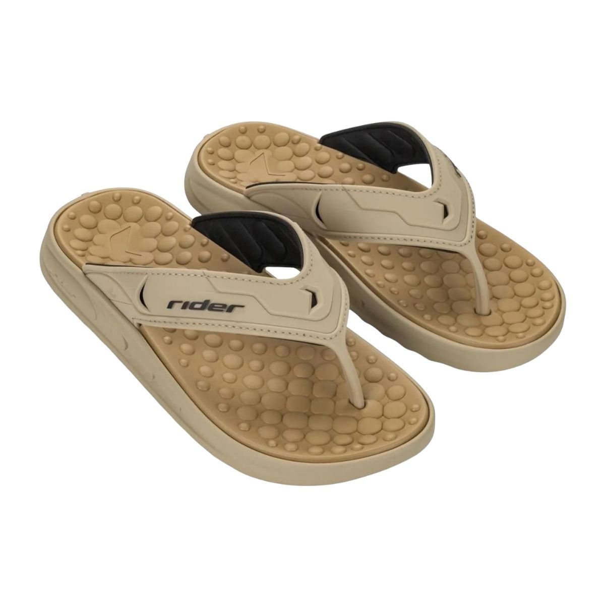 Chinelo Masculino Slide Rider Soft Plus Bege Bege 2
