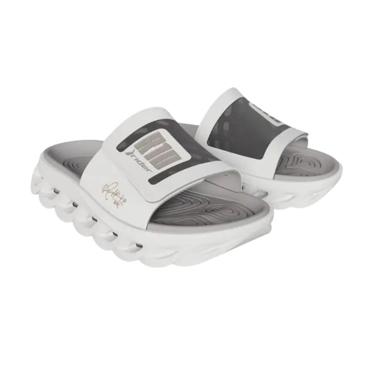 Chinelo Masculino Slide Rider Power R10 Branco Branco 2