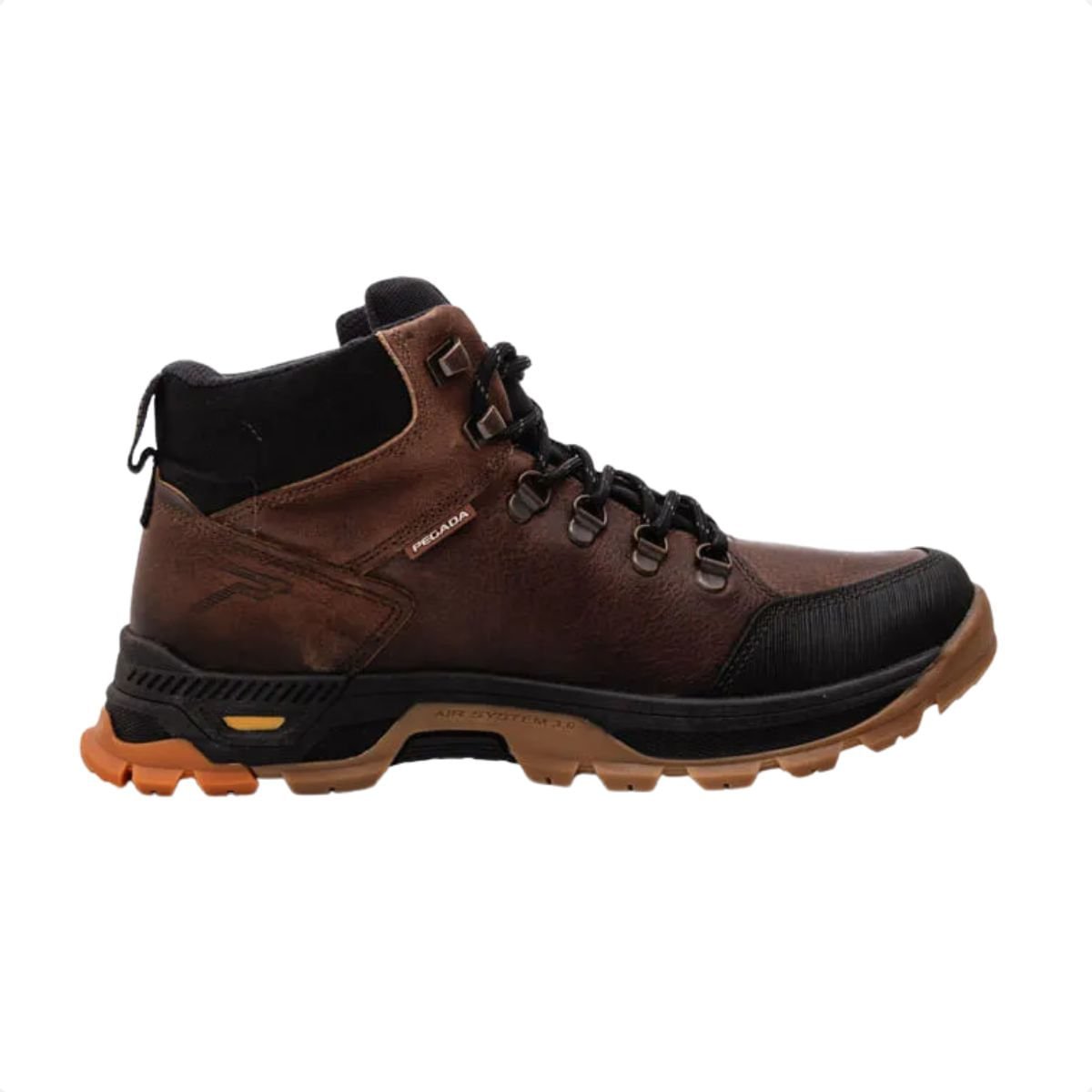 Bota Masculina Coturno Trekking Pegada Marrom Castanho 1