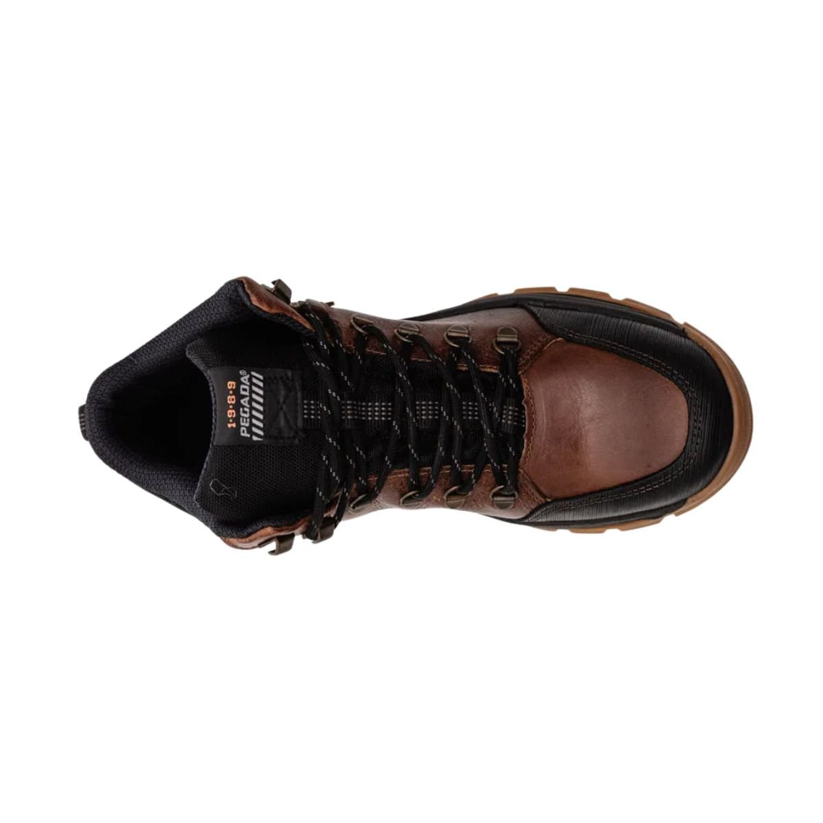 Bota Masculina Coturno Trekking Pegada Marrom Castanho 6