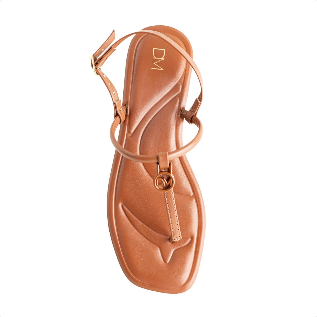 Sandalia Fem Rasteira Dm  3055.1183- Marrom 6