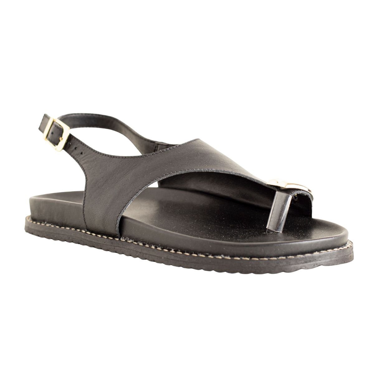 Sandália Papete Dm Easy Mood Preta Cinza 2