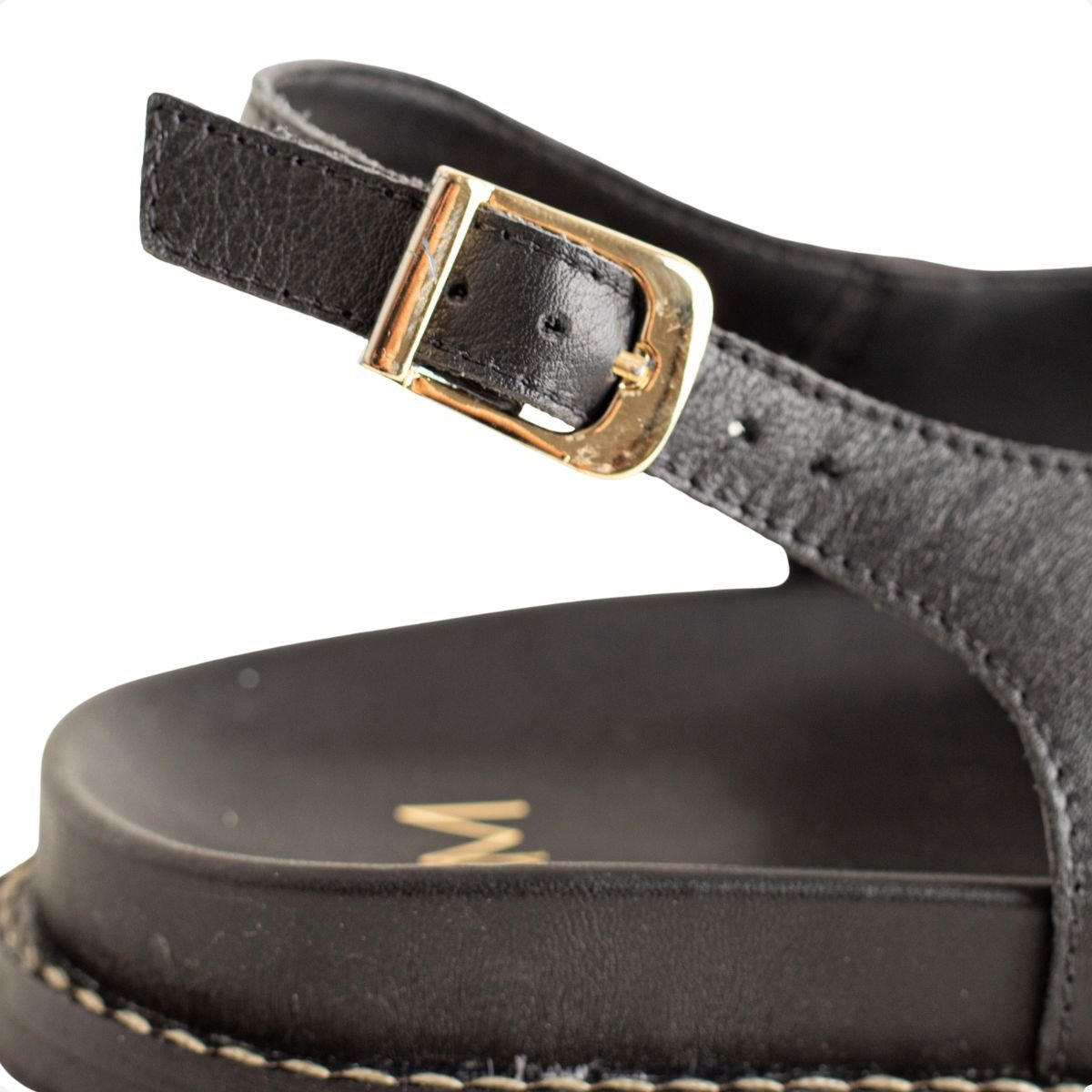 Sandália Papete Dm Easy Mood Preta Cinza 7