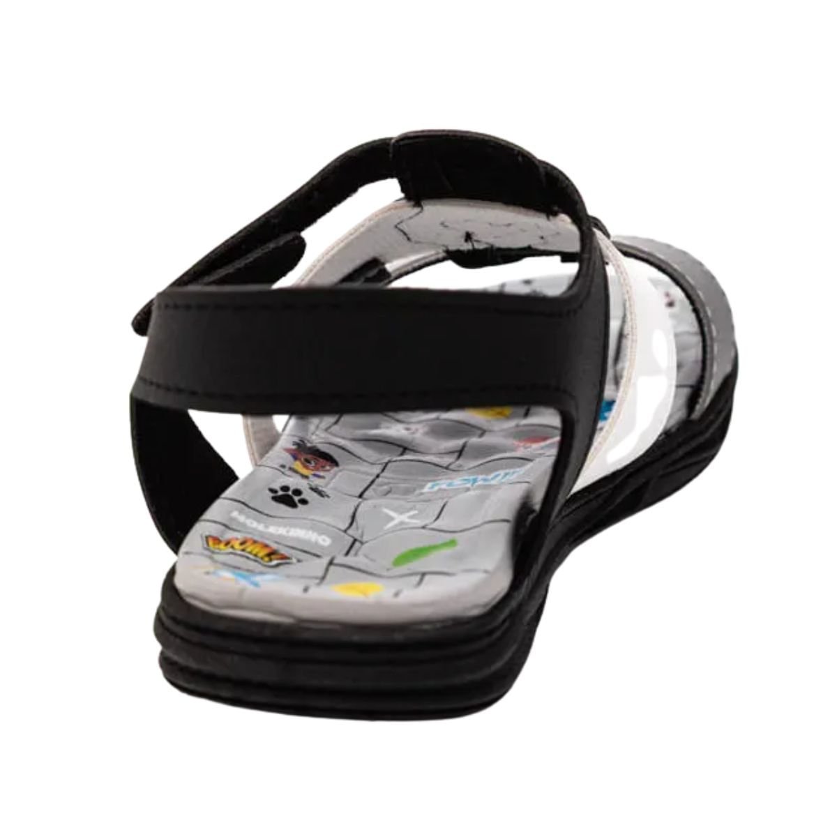 Sandália Infantil Papete Molekinho Preta Preto/Cinza 4