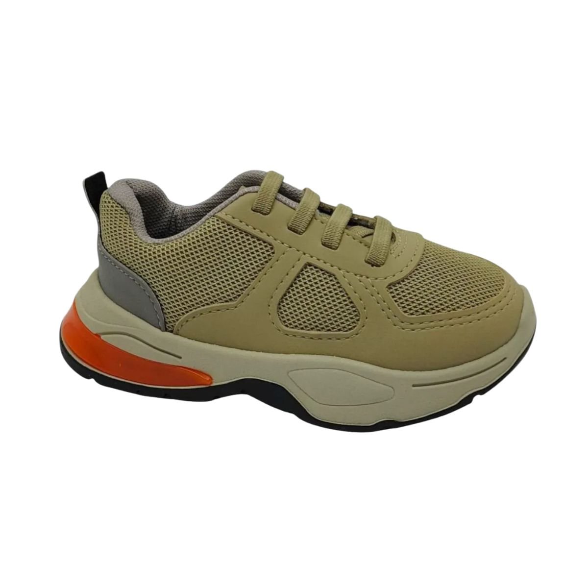 Tênis Casual Infantil Molekinho Led Bege Areia 2