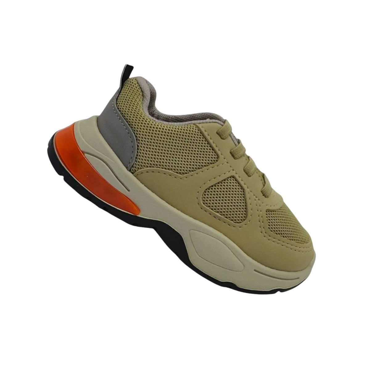 Tênis Casual Infantil Molekinho Led Bege Areia 7