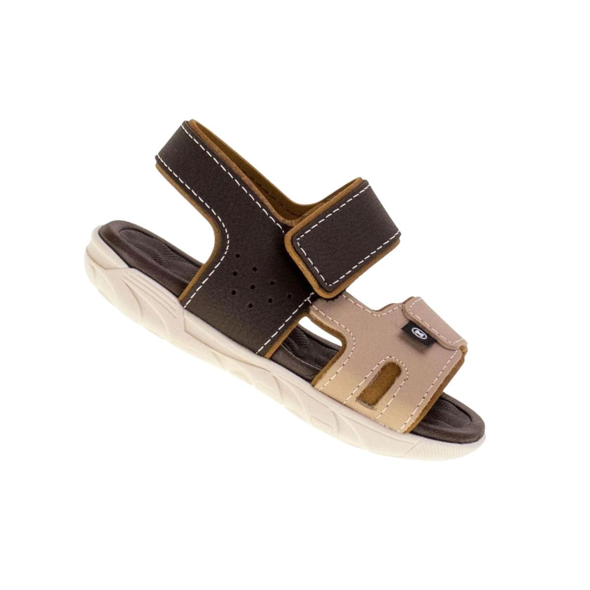 Sandália Infantil Papete Molekinho Marrom Marrom/Bege 7
