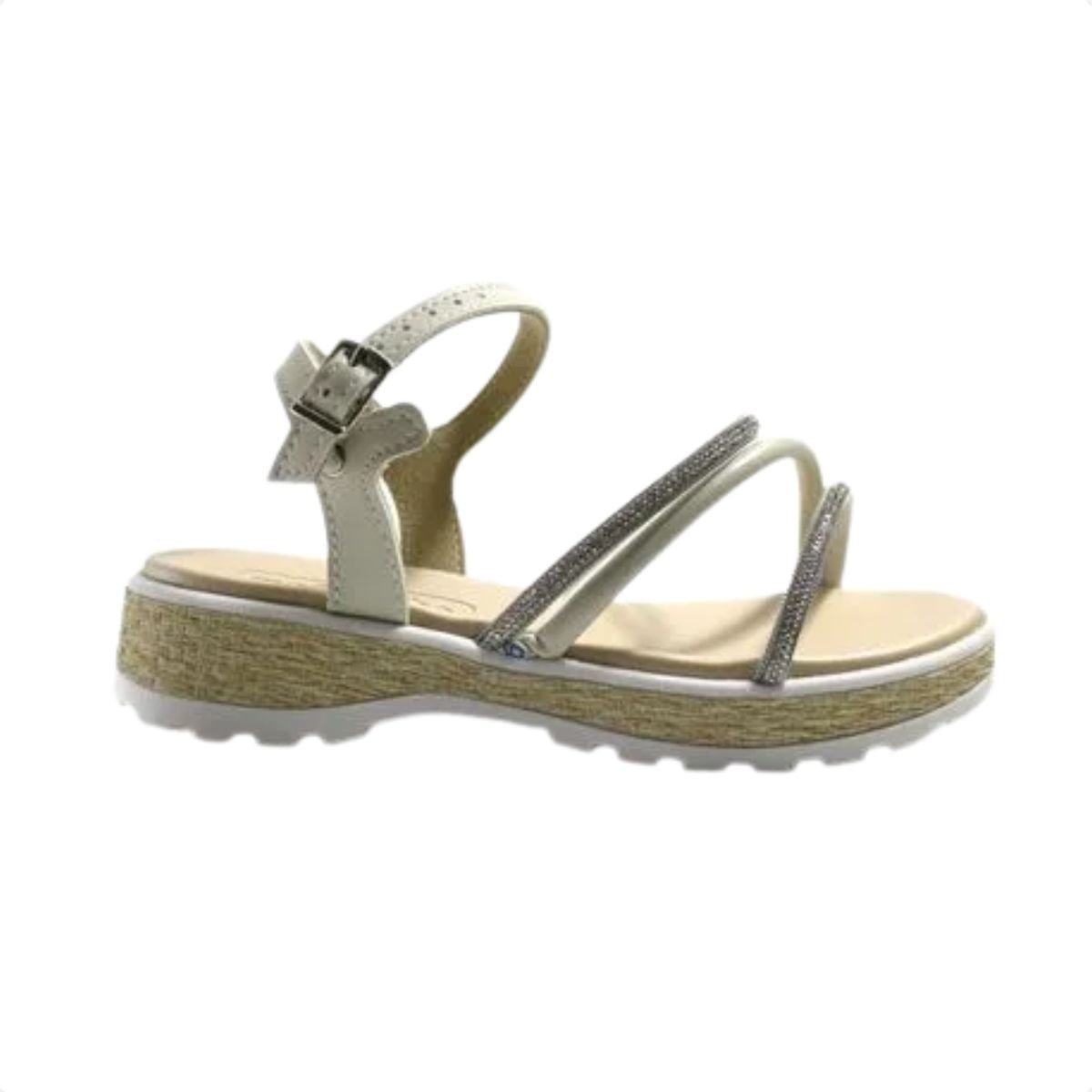 Sandália Infantil Flat Molekinha Off White Branco 1
