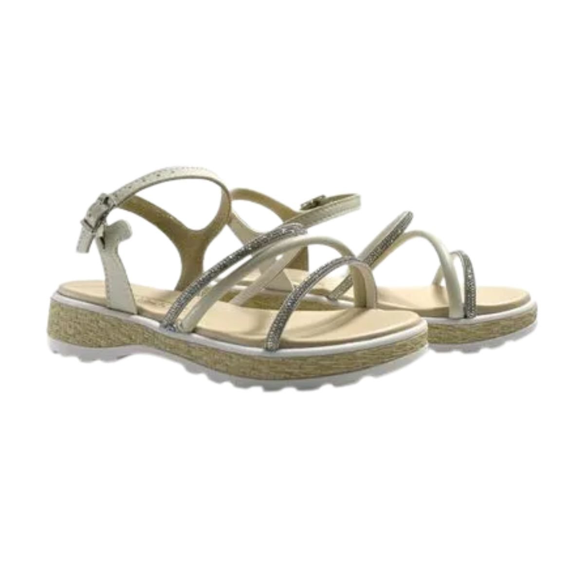 Sandália Infantil Flat Molekinha Off White Branco 2