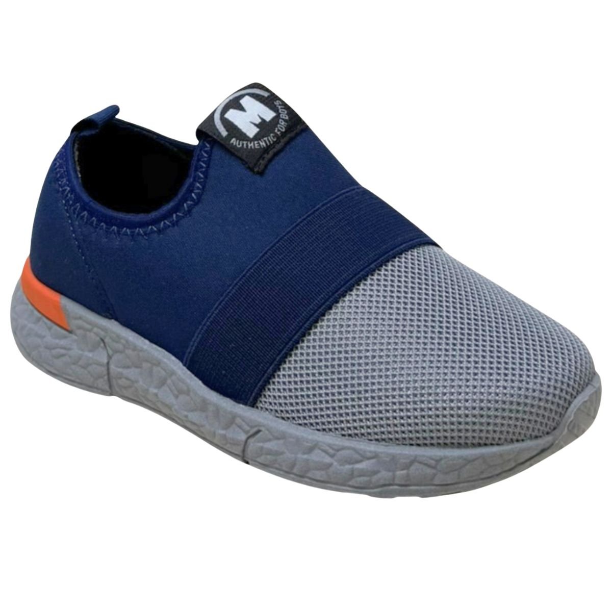 Tênis Running Infantil Slip On Molekinho Azul E Cinza Azul 2