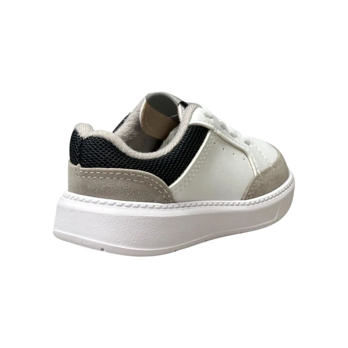 Tênis Casual Infantil Molekinho Branco Branco/Cinza/Preto 4