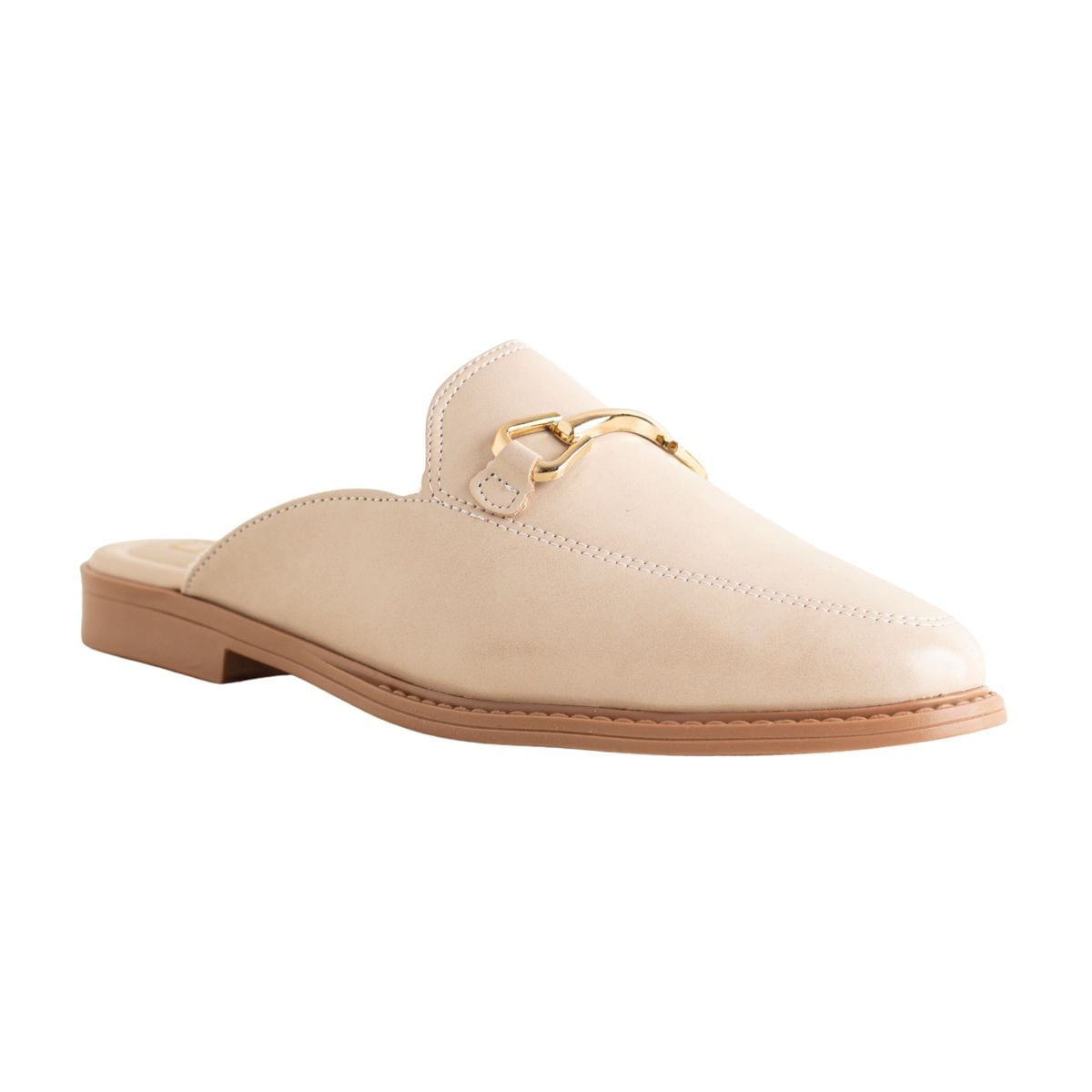 Mule Rasteira Dm Solare Nude Bege 2