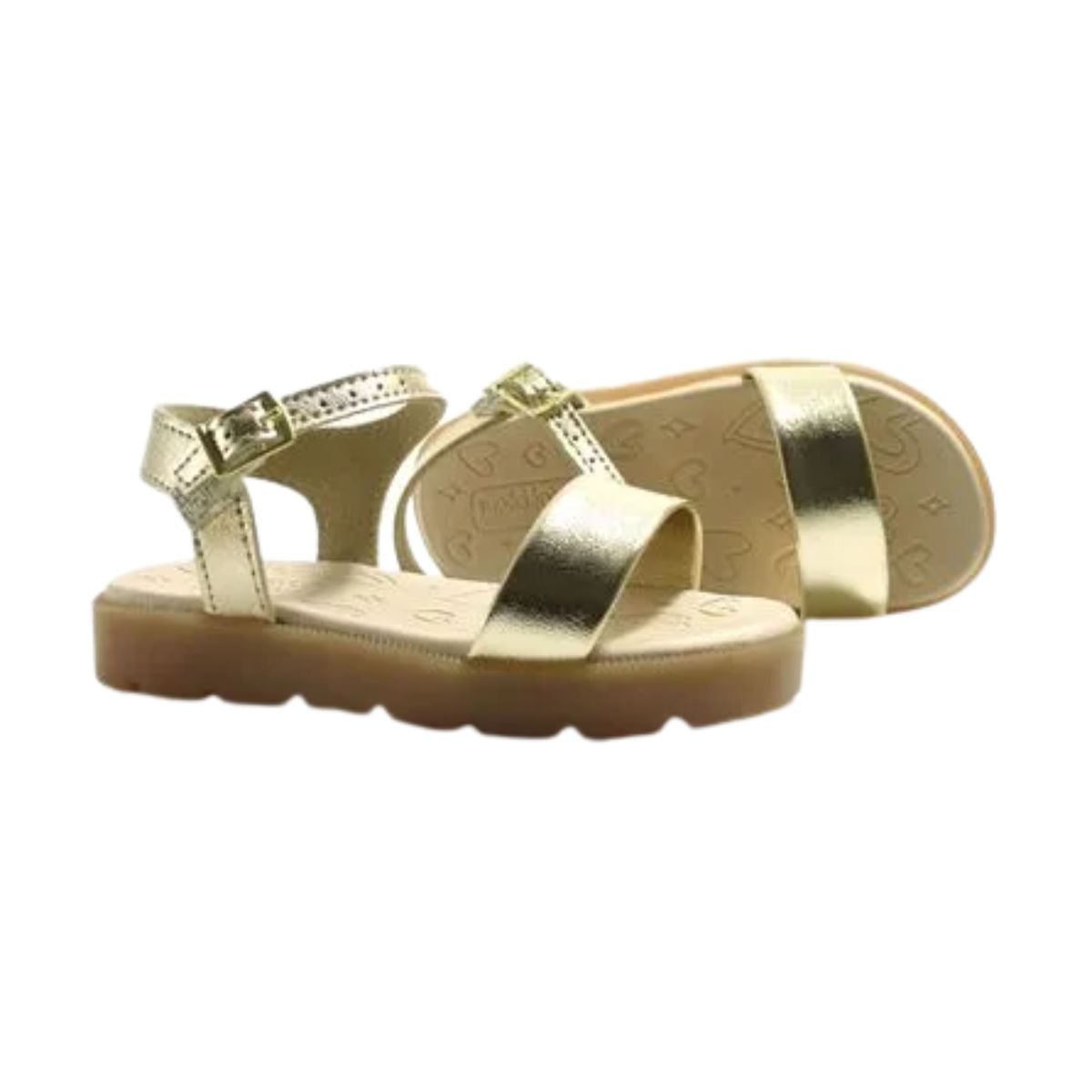 Sandália Infantil Papete Molekinha Dourada Dourado 2