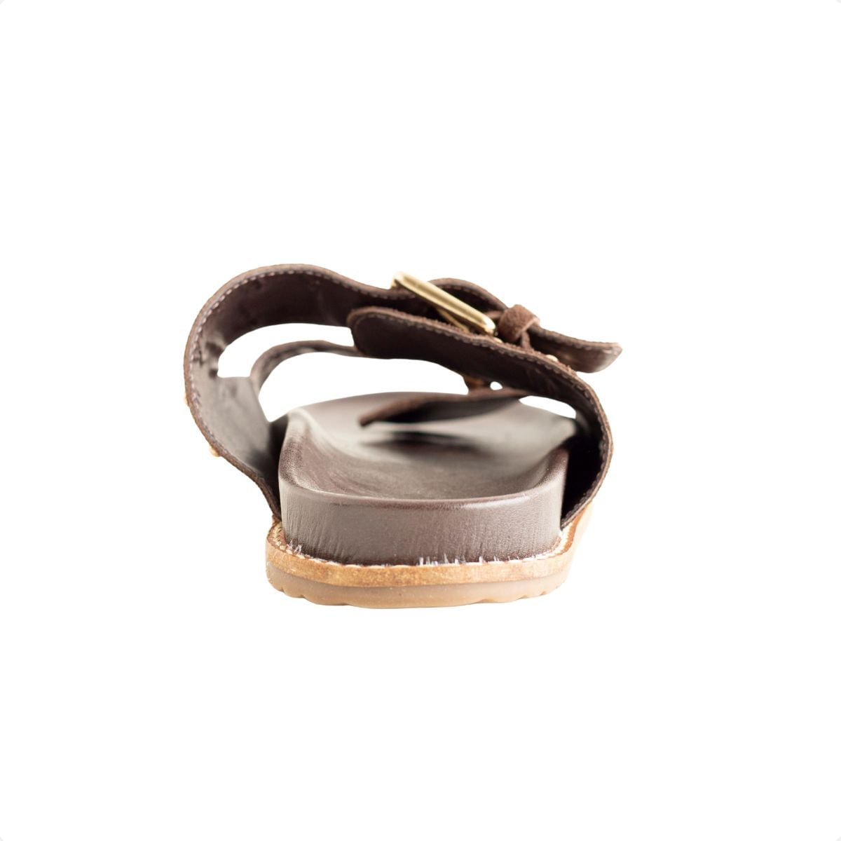 Papete Flat Feminina Tachas Luana Dm Camurça Café Marrom 4