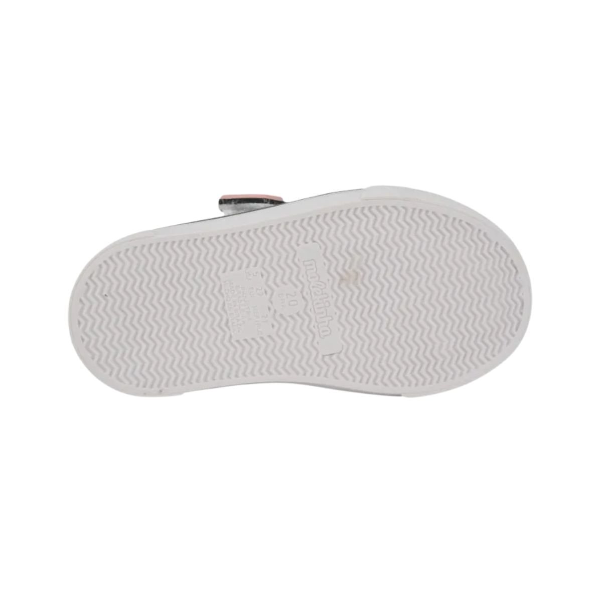 Tênis Casual Infantil Molekinha Branco E Preto Branco/Preto/Rosa 4