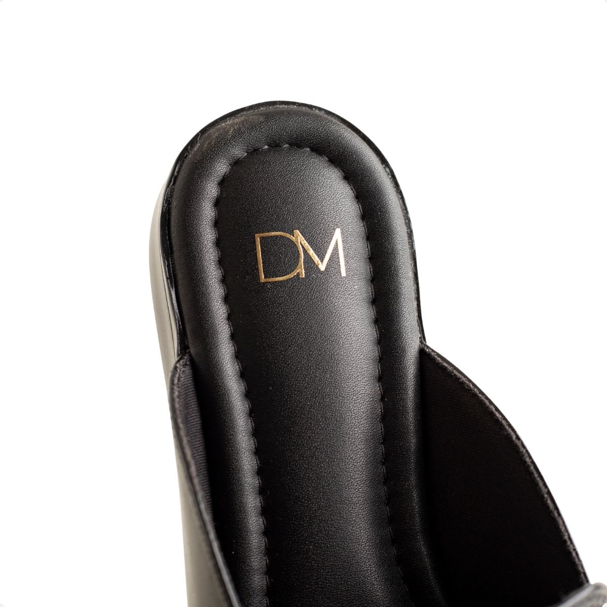 Mule Rasteira Dm Solare Preto Preto 7