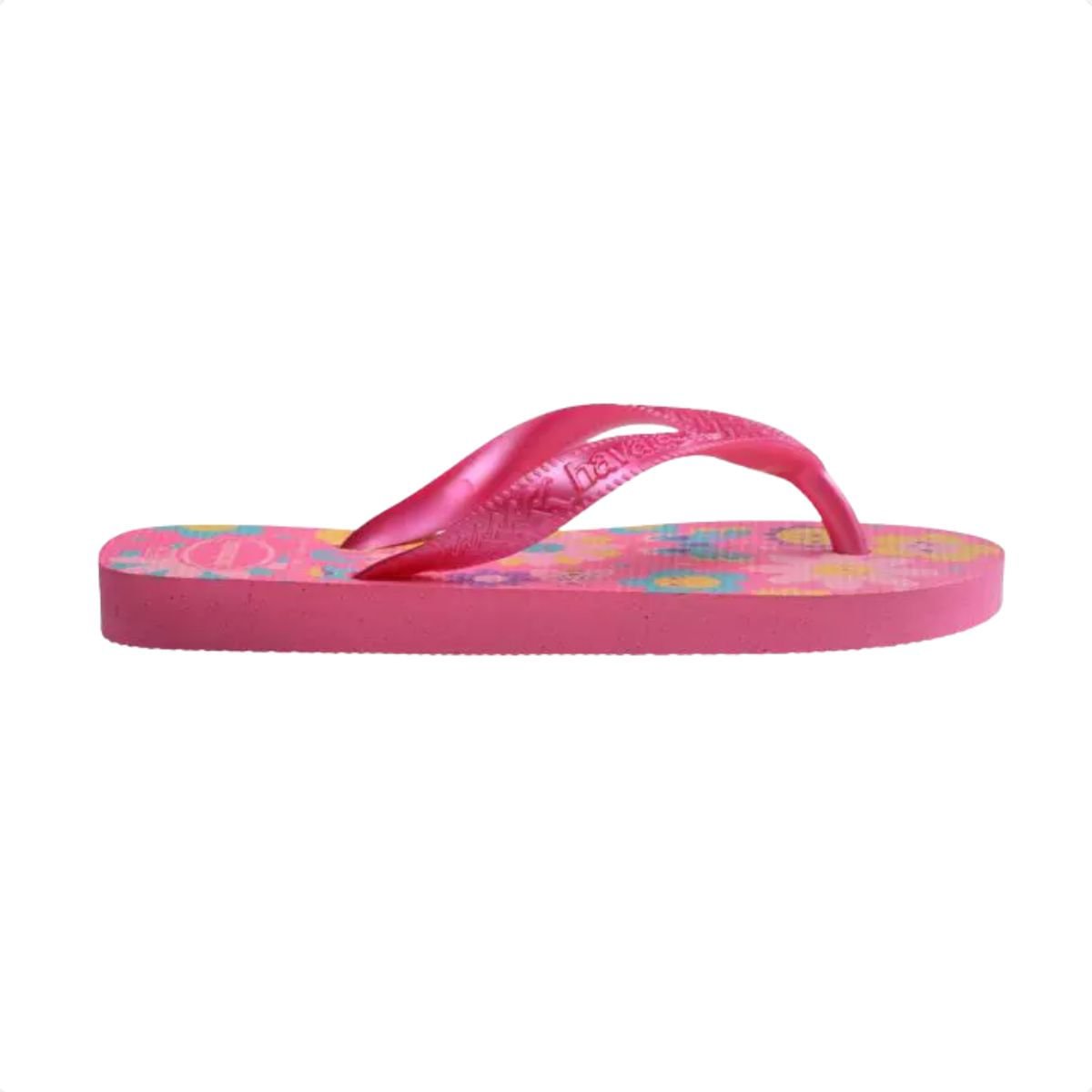 Chinelo Infantil Dedo Havaianas Kids Flores Rosa Rosa 1