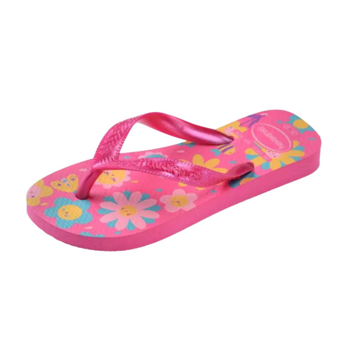 Chinelo Infantil Dedo Havaianas Kids Flores Rosa Rosa 7