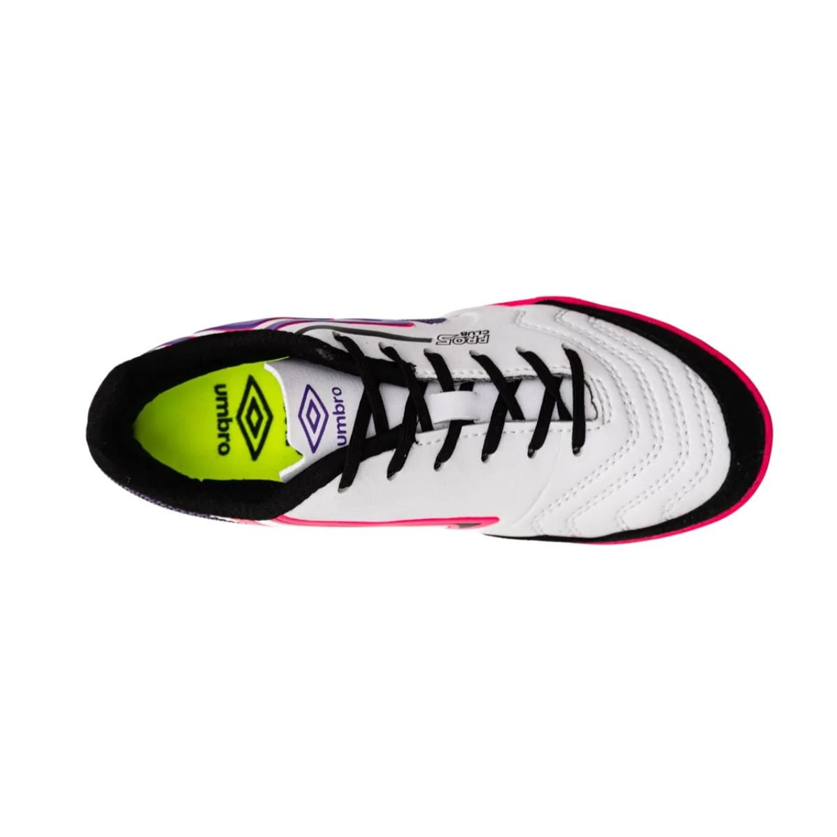 Chuteira Indoor Masculina Umbro Pro 5 Bump Club Branca E Rosa Branco/Rosa/Preto 5
