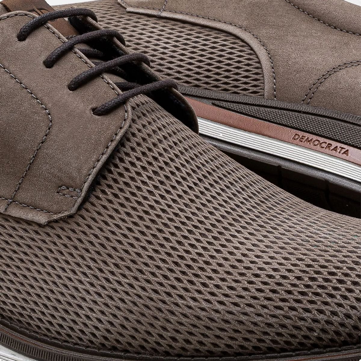 Sapato Masc Esporte Fino Democrata Type 272101-005 Marrom 3
