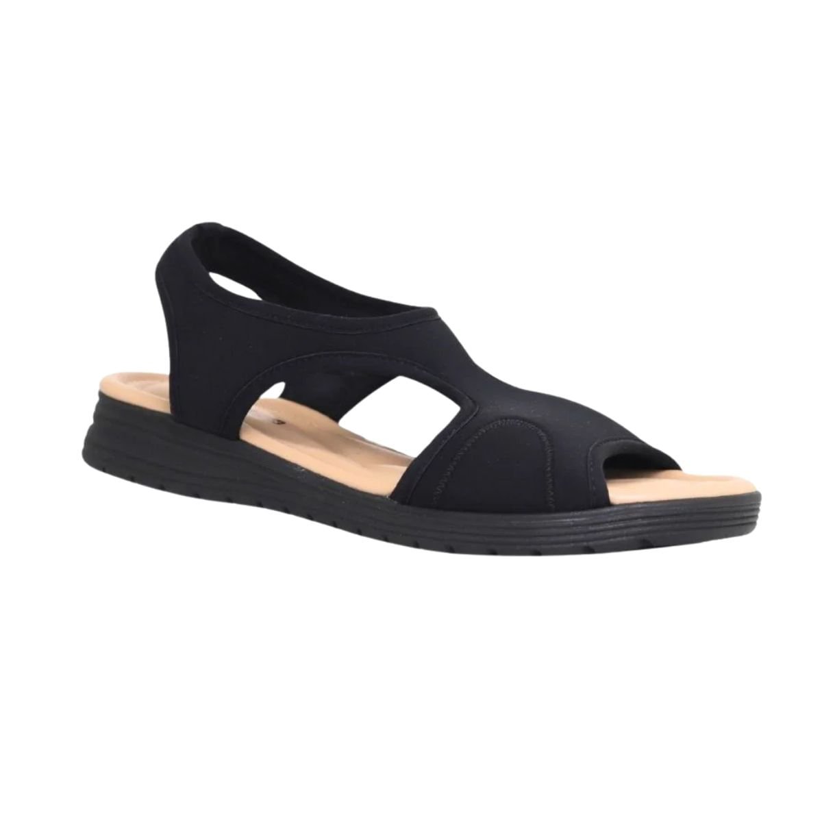 Sandália Feminina Anabela Comfortflex Preta Preto 2