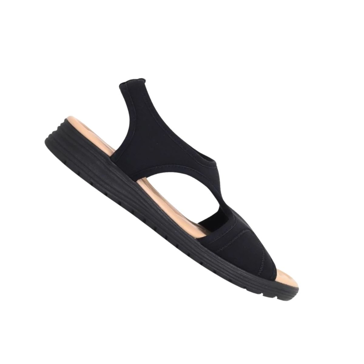 Sandália Feminina Anabela Comfortflex Preta Preto 7