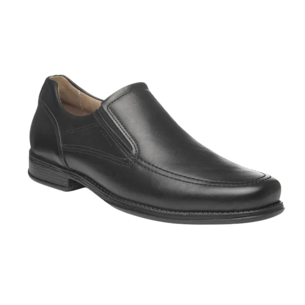 Sapato Masculino Pegada Fluence Em Couro Preto Preto 2