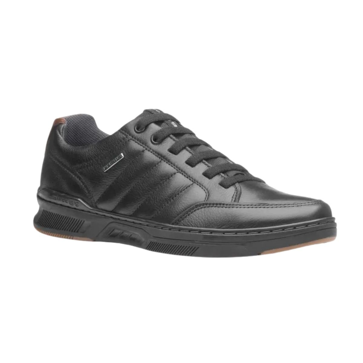 Sapatênis Masculino Pegada Em Couro Street Preto Preto 2