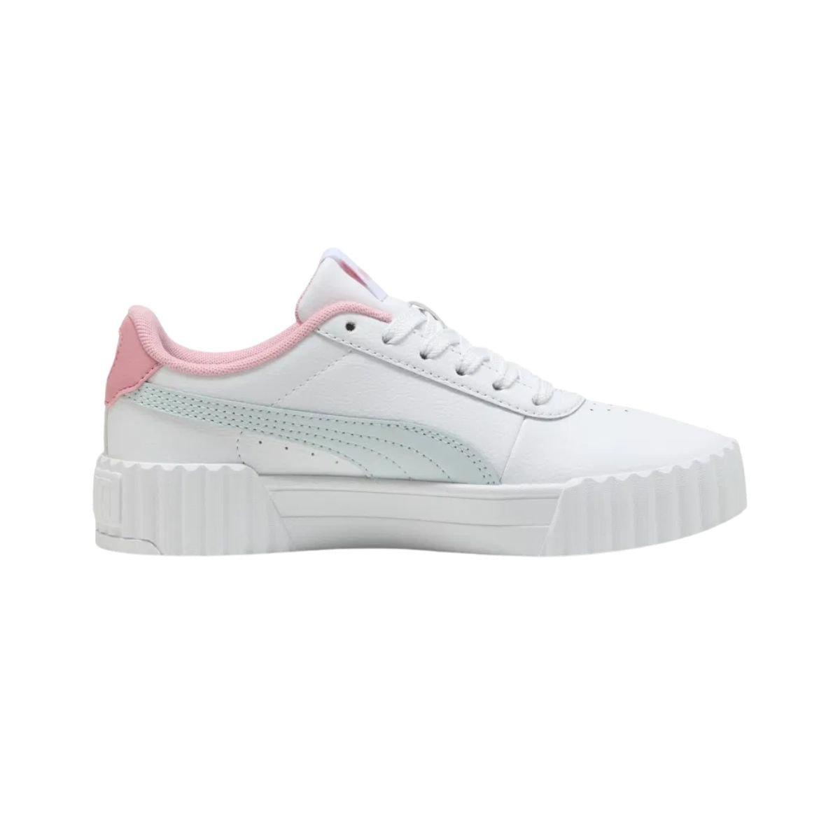 Tenis Casual Fem Casual Puma Carina 3.0 401476-11 Branco/Rosa/Verde 4