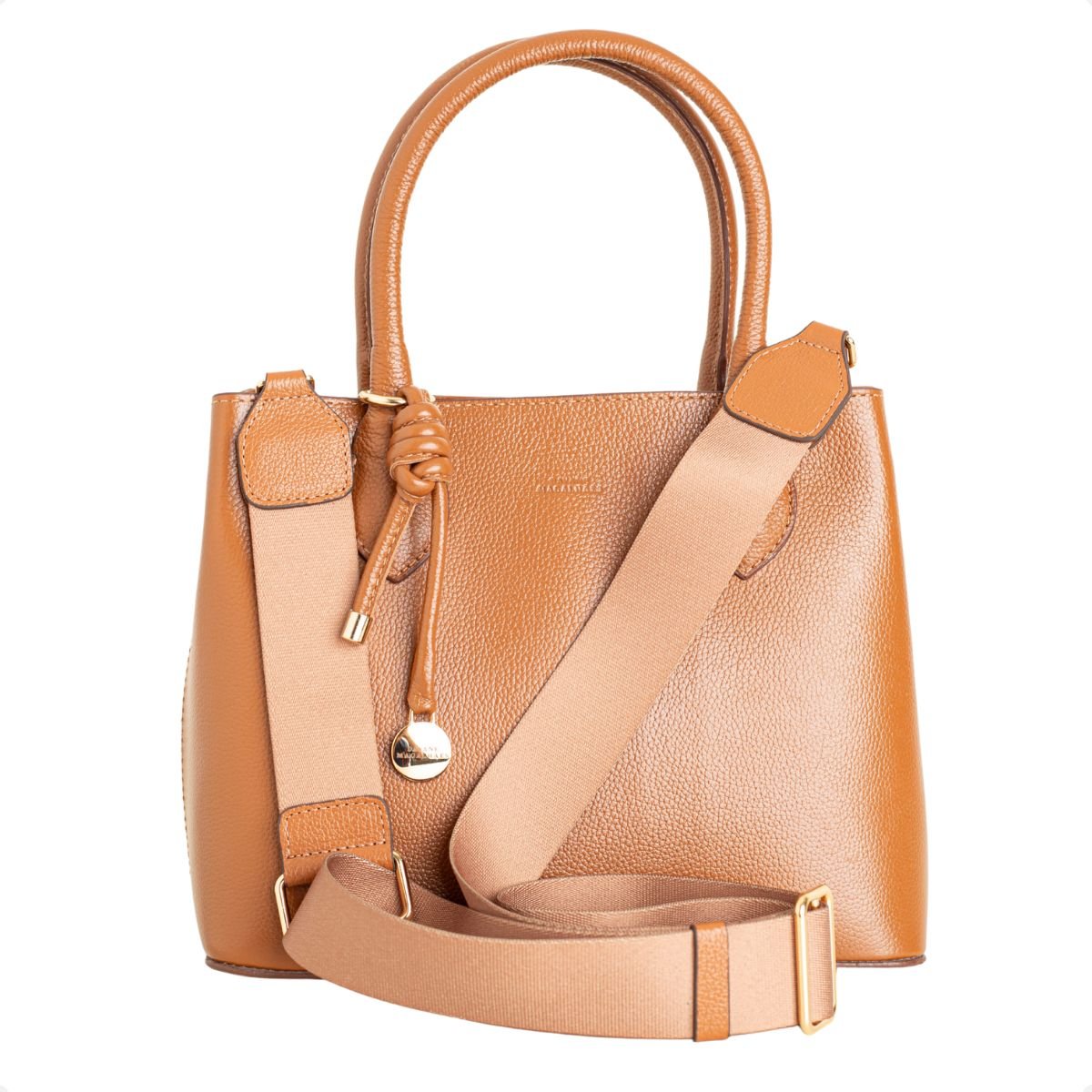 Bolsa Estruturada Dm Charm Caramelo Marrom 7