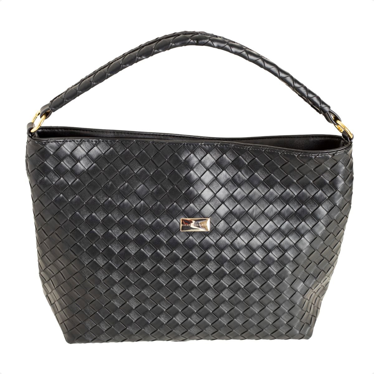 Bolsa Shoulder Dm Trama Preta Preto 6