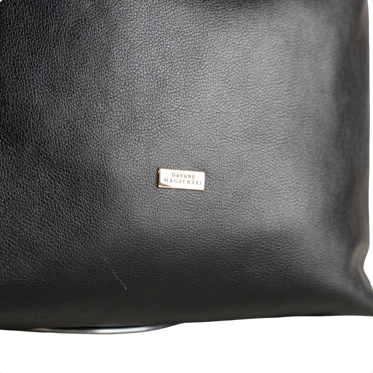 Bolsa Hobo Dm Soft Preta Preto 3