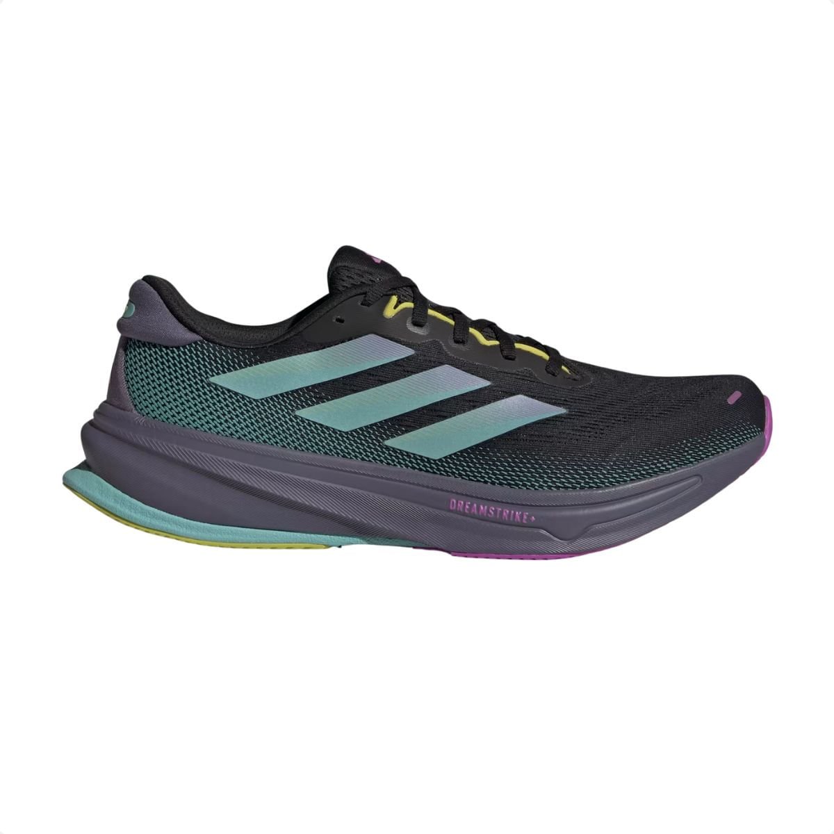 Tênis Running Masculino Adidas Supernova Rise 2 Preto Roxo/Verde